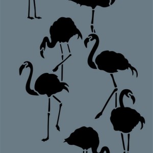 Leylek Duvar Desen / Transfer Stencil